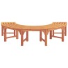 Banc d'arbre extérieur demi-rond 200 cm en bois solide d'eucalyptus 