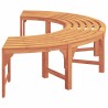 Banc d'arbre extérieur demi-rond 200 cm en bois solide d'eucalyptus 