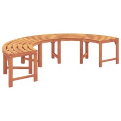 Banc d'arbre extérieur demi-rond 200 cm en bois solide d'eucalyptus 