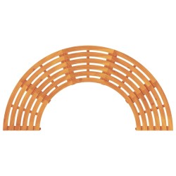 Banc d'arbre extérieur demi-rond 200 cm en bois solide d'eucalyptus 