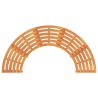 Banc d'arbre extérieur demi-rond 200 cm en bois solide d'eucalyptus 