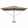 Parasol Cantilever Roma avec LEDs Taupe 352 x 251 x 265 cm en Aluminium 
