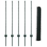 Poteaux de clôture 5 pcs U-Channel Vert 100 cm Acier 