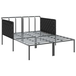 Chaise Longue avec Coussins pour 2 Personnes Anthracite 115x153x69,5 cm Acier 