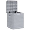 Boîte de rangement de jardin 90 L Gris clair 