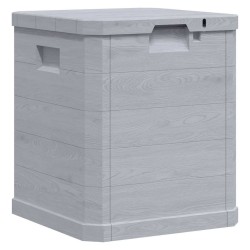 Boîte de rangement de jardin 90 L Gris clair 