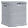 Boîte de rangement de jardin 90 L Gris clair 