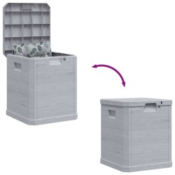 Boîte de rangement de jardin 90 L Gris clair 