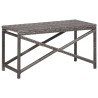 Banc de jardin 80 cm Résine tressée Gris 