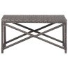 Banc de jardin 80 cm Résine tressée Gris 