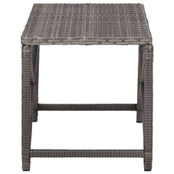 Banc de jardin 80 cm Résine tressée Gris 