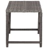 Banc de jardin 80 cm Résine tressée Gris 