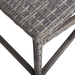 Banc de jardin 80 cm Résine tressée Gris 