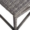 Banc de jardin 80 cm Résine tressée Gris 