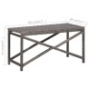 Banc de jardin 80 cm Résine tressée Gris 