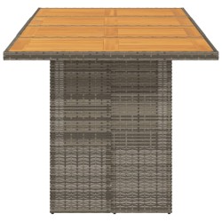 Table de jardin avec dessus en bois d'acacia gris 190x80x74 cm 