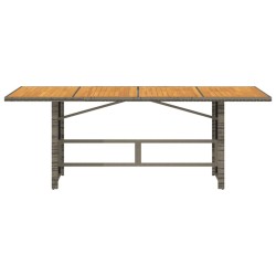 Table de jardin avec dessus en bois d'acacia gris 190x80x74 cm 