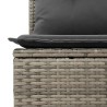 Ensemble de Canapé de Jardin 3 Pièces avec Coussins Gris Poly Rattan 