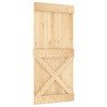 Porte coulissante et kit de quincaillerie 95x210 cm pin massif 