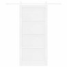 Porte Coulissante avec Kit Blanc 93x202 cm Bois Massif Pin 