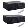 Housses de salon de jardin 2 pcs Rotin 10 œillets 300 x 140 cm 