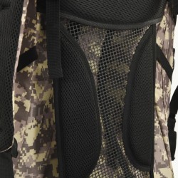 Sac à dos de randonnée marron camouflage 100 L tissu oxford 