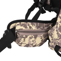 Sac à dos de randonnée marron camouflage 100 L tissu oxford 