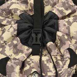 Sac à dos de randonnée marron camouflage 100 L tissu oxford 