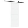 Porte Coulissante Set de 2 Blanc et noir Bois Standard 