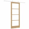 Porte coulissante avec quincaillerie 83x211 cm en bois massif en pin 