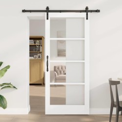 Porte coulissante avec matériel 'ORKDAL'blanche 86x198,5 cm 