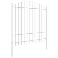 Clôture de jardin avec arc blanc, 5,1x1,75 m, en acier. 