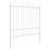 Clôture de jardin avec arc blanc, 5,1x1,75 m, en acier. 
