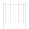 Clôture de jardin avec arc blanc, 5,1x1,75 m, en acier. 