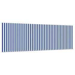 Auvent Rétractable Rayé Bleu et blanc Anthracite 350 x 200 cm 
