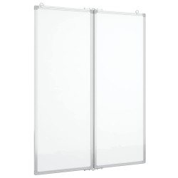 Tableau blanc magnétique pliable 80x100x1,7 cm aluminium 