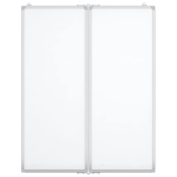 Tableau blanc magnétique pliable 80x100x1,7 cm aluminium 