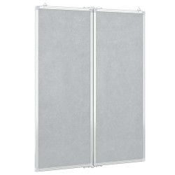 Tableau blanc magnétique pliable 80x100x1,7 cm aluminium 
