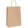 Sacs en papier 250 pcs avec poignées marron 26x12x35 cm 