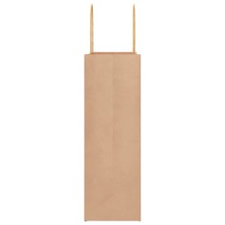 Sacs en papier 250 pcs avec poignées marron 26x12x35 cm 