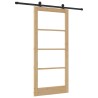 Porte Coulissante avec Ensemble de Quincaillerie 'ORKDAL'Bois Massif & Verre 