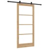 Porte Coulissante avec Ensemble de Quincaillerie 'ORKDAL'Bois Massif & Verre 