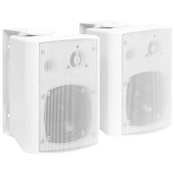 Haut-parleurs stéréo muraux 2pcs blanc intérieur extérieur 80 W 