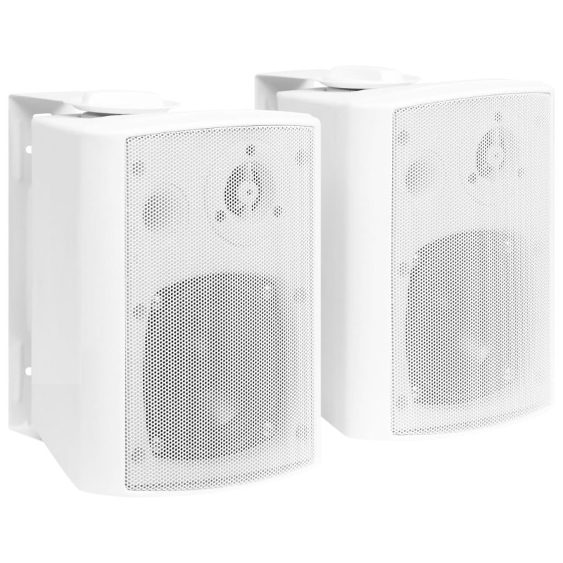 Haut-parleurs stéréo muraux 2pcs blanc intérieur extérieur 80 W 