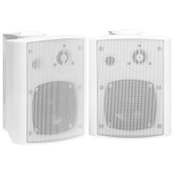 Haut-parleurs stéréo muraux 2pcs blanc intérieur extérieur 80 W 