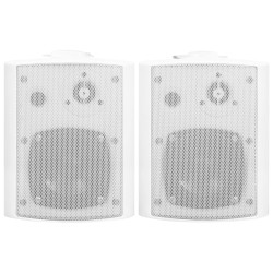 Haut-parleurs stéréo muraux 2pcs blanc intérieur extérieur 80 W 