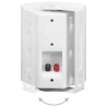 Haut-parleurs stéréo muraux 2pcs blanc intérieur extérieur 80 W 