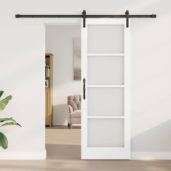 Porte Coulissante avec Ensemble de Quincaillerie 'ORKDAL'Blanche 73,5x211 cm 