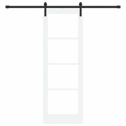 Porte Coulissante avec Ensemble de Quincaillerie 'ORKDAL'Blanche 73,5x211 cm 