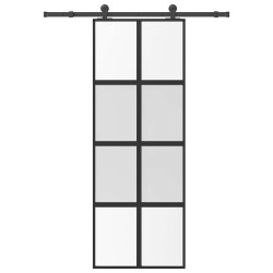 Porte coulissante kit de quincaillerie trempé verre aluminium 